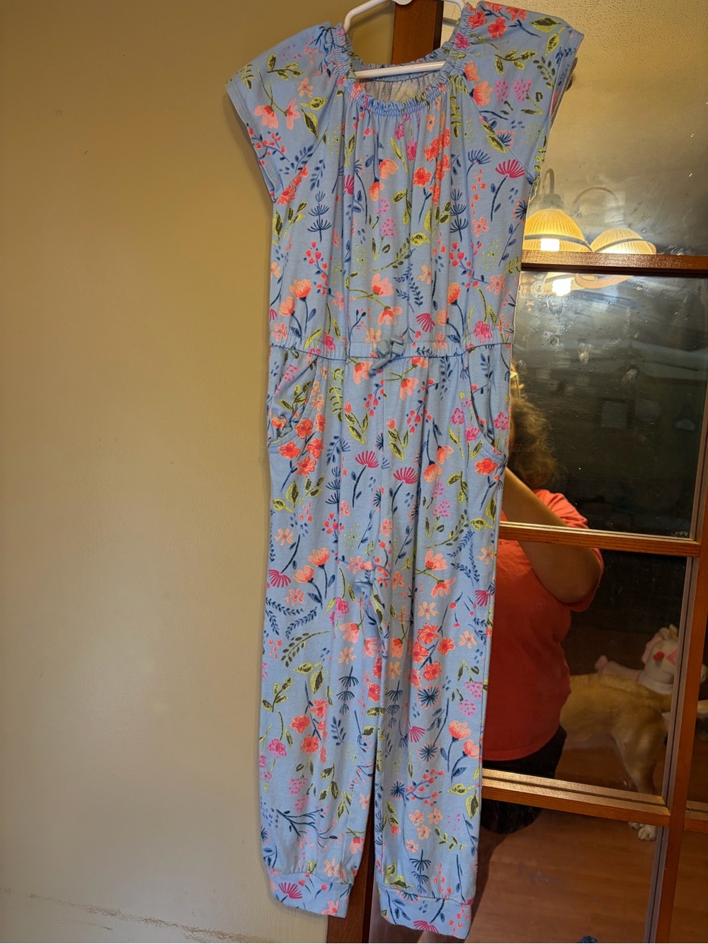 Floral Light Blue girls  Jumpsuit